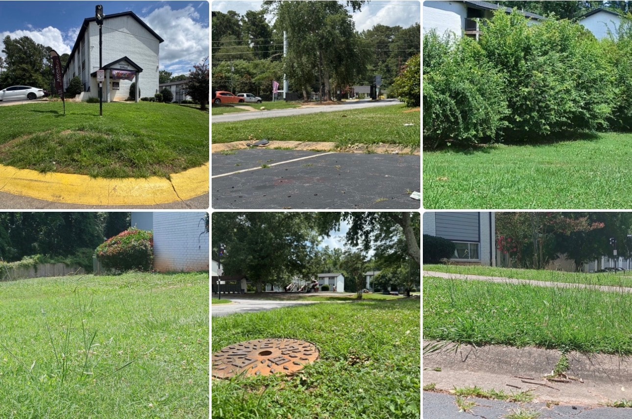 Aerial landscaping map — UpHill Flats